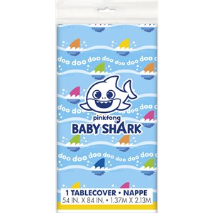 Baby Shark plastic table cover 54x84in