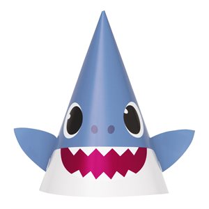 8 chapeaux de fête Baby Shark
