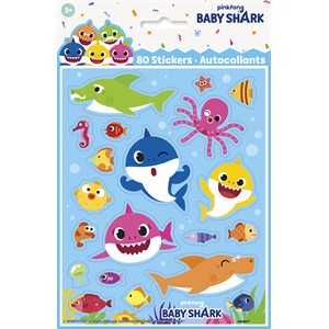 Baby Shark stickers 4 sheets