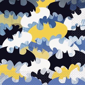 16 serviettes à repas Batman