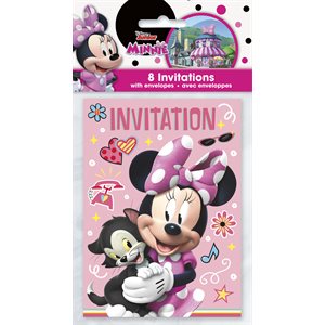 8 invitations Minnie Mouse