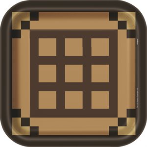 Minecraft square plates 9in 8pcs