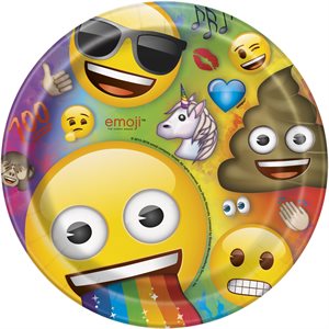 Rainbow Emoji plates 9in 8pcs