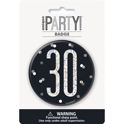 30th b-day badge 3in