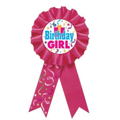 Birthday girl award ribbon
