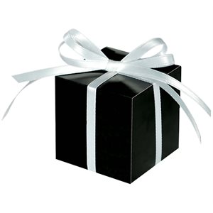 100 boîtes cadeaux carrées noires