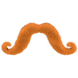 Orange self adhesive moustache