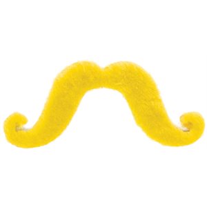 Moustache jaune autoadhésive