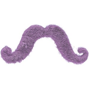 Purple self adhesive moustache