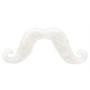Moustache blanche autoadhésive