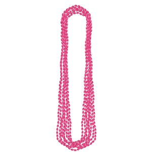 8 colliers de perles rose