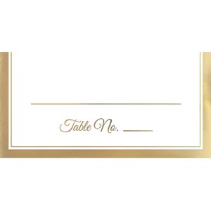 Place cards with gold trim 2x4in 50pcs
