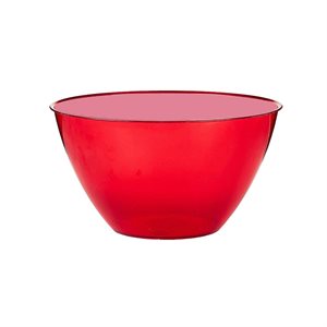 Red plastic bowl 24oz