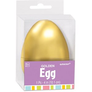 Easter gold fill-able egg 4in