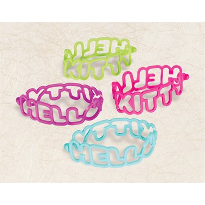 4 bracelets en caoutchouc Hello Kitty