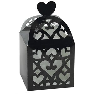 Black lantern paper favor boxes 50pcs