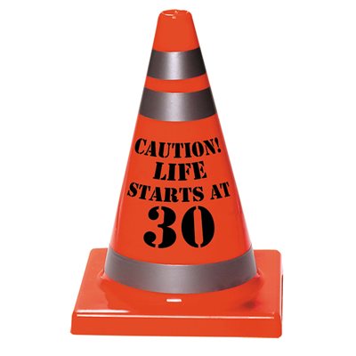 30th birthday plastic caution cone