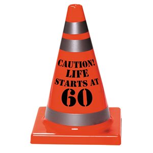 60th birthday plastic caution cone