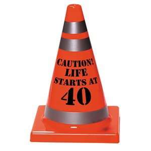 40th birthday plastic caution cone