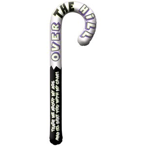 Over the hill inflatable jumbo cane