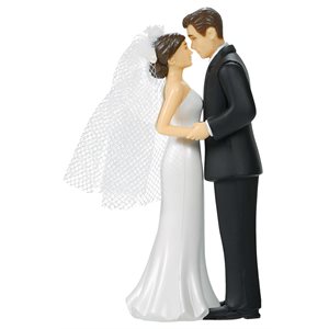 Plastic bride & groom cake topper