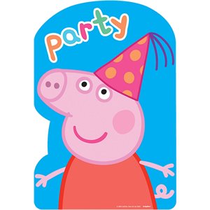 Peppa Pig invitations 8pcs
