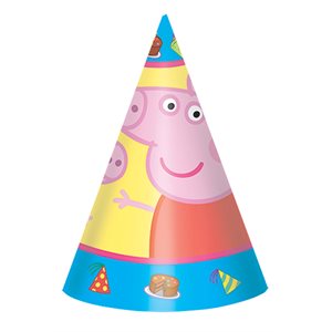 Peppa Pig party hats 8pcs