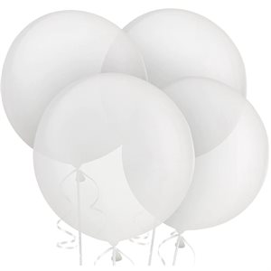 Clear latex balloons 24in 4pcs