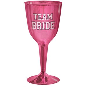 Team Bride plastic wine glasses 10oz 16pcs