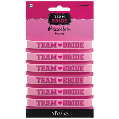Team Bride silicone bracelets 6pcs