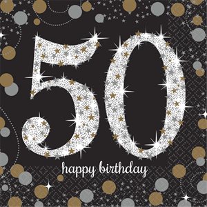50th Sparkling Celebration beverage napkins 16pcs