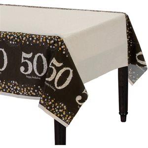 50th Sparkling Celebration plastic table cover