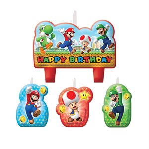 4 chandelle de fête Super Mario