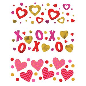 Confettis 1.2oz coeurs & XO St-Valentin