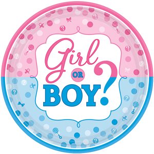 Girl or Boy plates 10.5in 8pcs