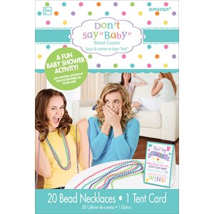Baby Shower don’t say baby necklace game 21pcs