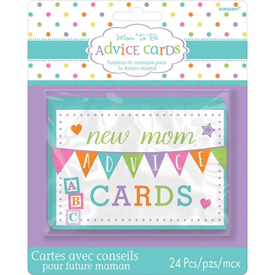 Baby Shower new mom advice cards 24pcs