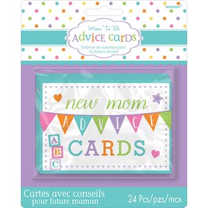 24 cartes conseils pour future maman Shower de Bébé