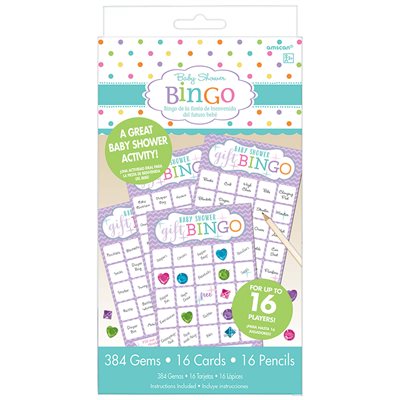 Baby Shower deluxe bingo game 16 players
