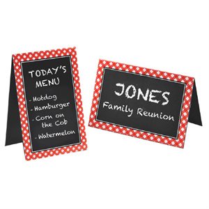 Picnic Party chalkboard tent cards 8pcs