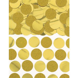 Gold round glitter confetti 2.25oz