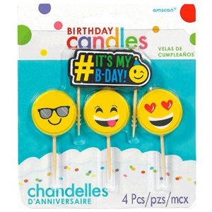 4 bougies de fête emoji