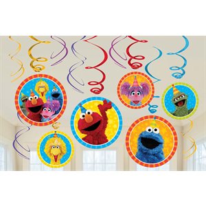 Sesame Street swirl decorations 12pcs