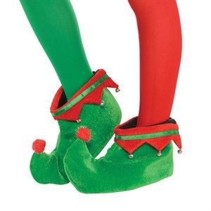 Chaussures de lutin rouge & vert enfant P / M