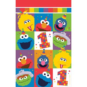 Sesame Street 1st b-day plastic table cover 54x96in