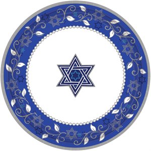 Happy Hanukkah plates 7in 8pcs