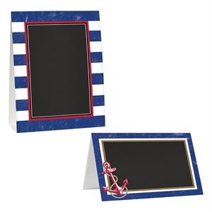 Anchors Aweigh chalkboard tent cards 8pcs