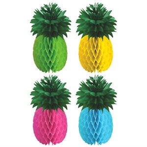 Rainbow pineapple honeycomb centerpiece 4pcs