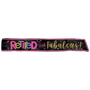 Écharpe en tissu doré & rose "Retired and Fabulous" Retraite