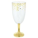 Clear & gold dots plastic cup 12.5in